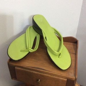 Sandals size11  olive green platform